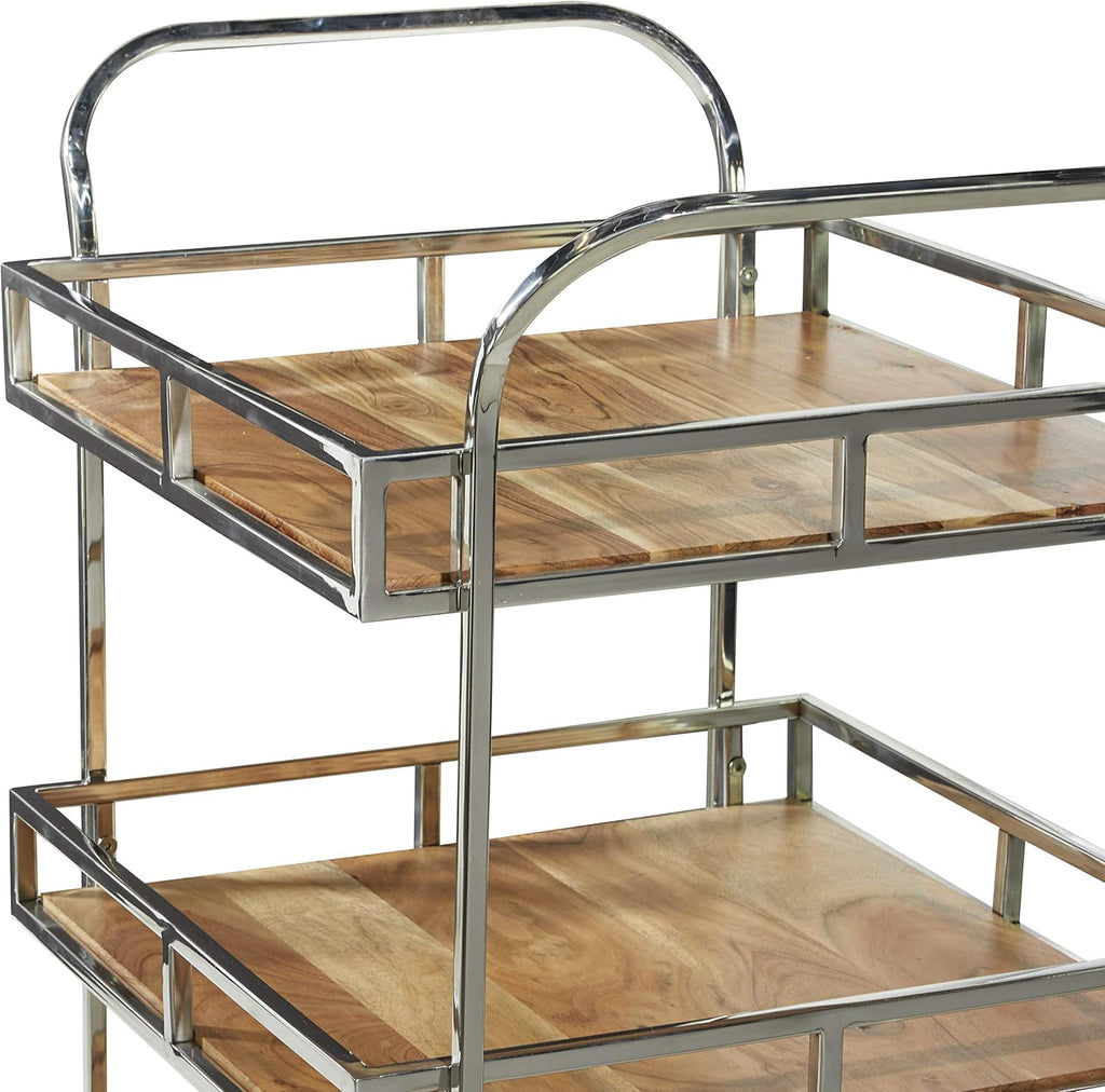 Multi Colored Stainless Steel Bar Cart C194