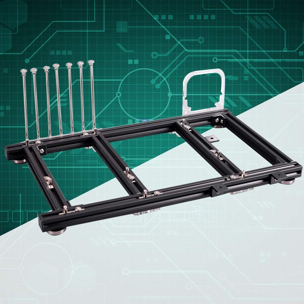 Black Aluminum Alloy ATX Open Air PC Test Bench Case K8914