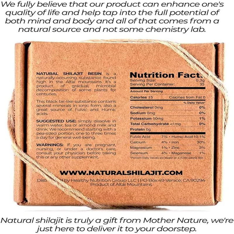 10 Gram Shilajit Resin with Fulvic Acid & Trace Minerals H766