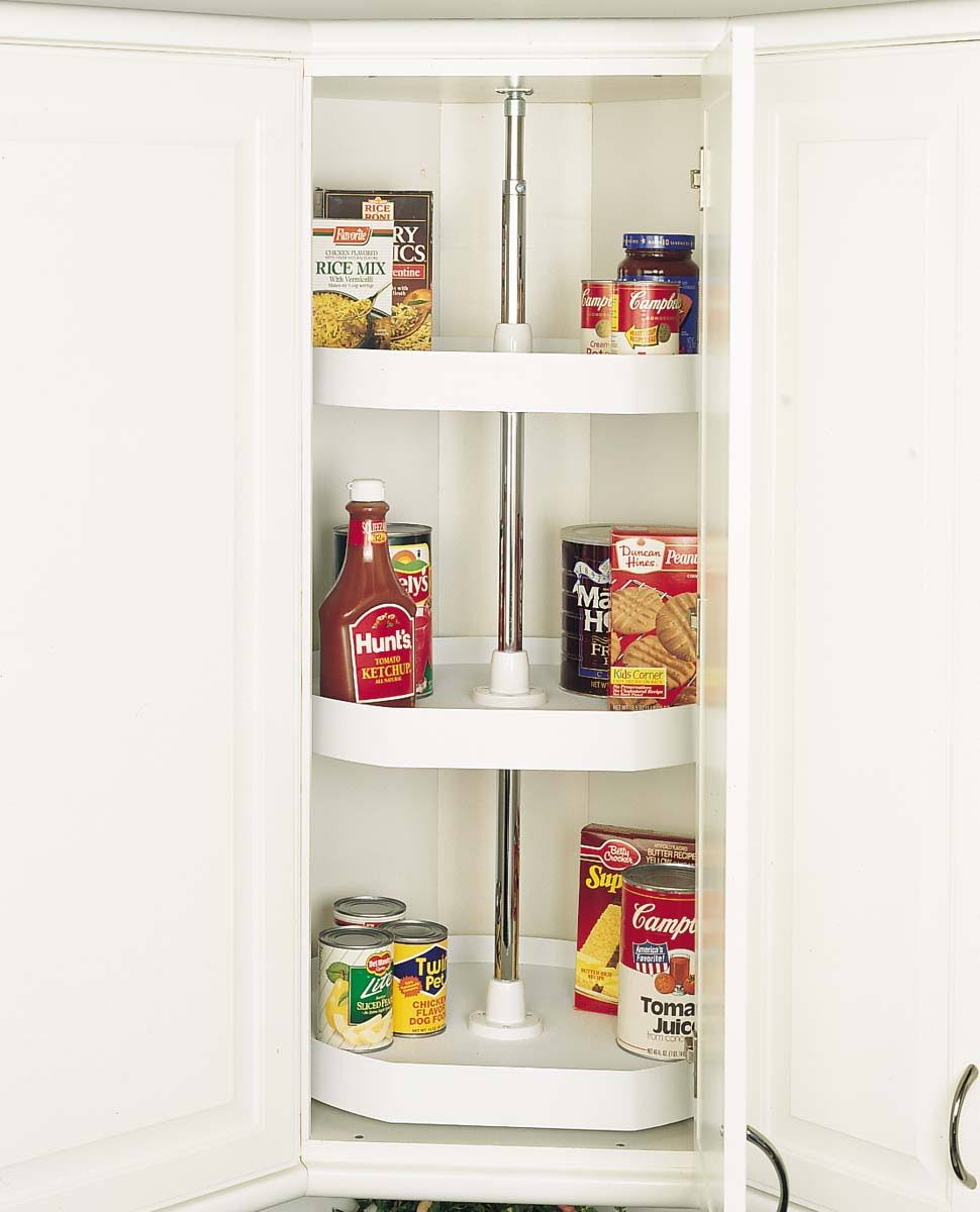 Almond Polymer 3-Shelf Lazy Susan E915