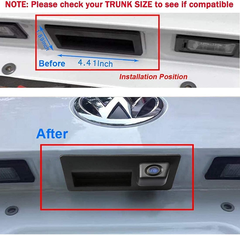 Trunk Handle Backup Camera with Moving Guide Line and 5 AHD TFT LCD Screen Monitor Pack of 2 X954