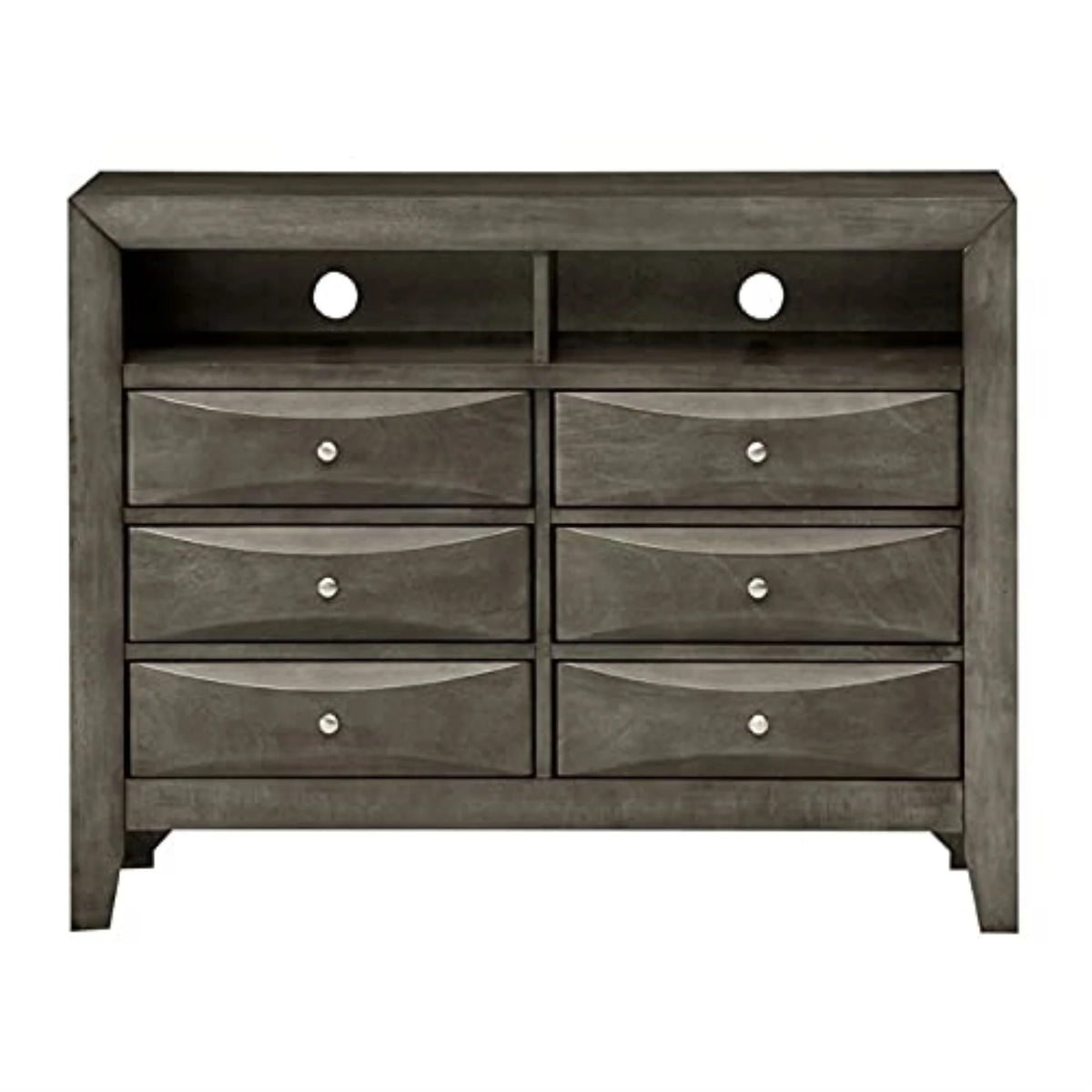 Gray 6 Drawer TV Stand Q676