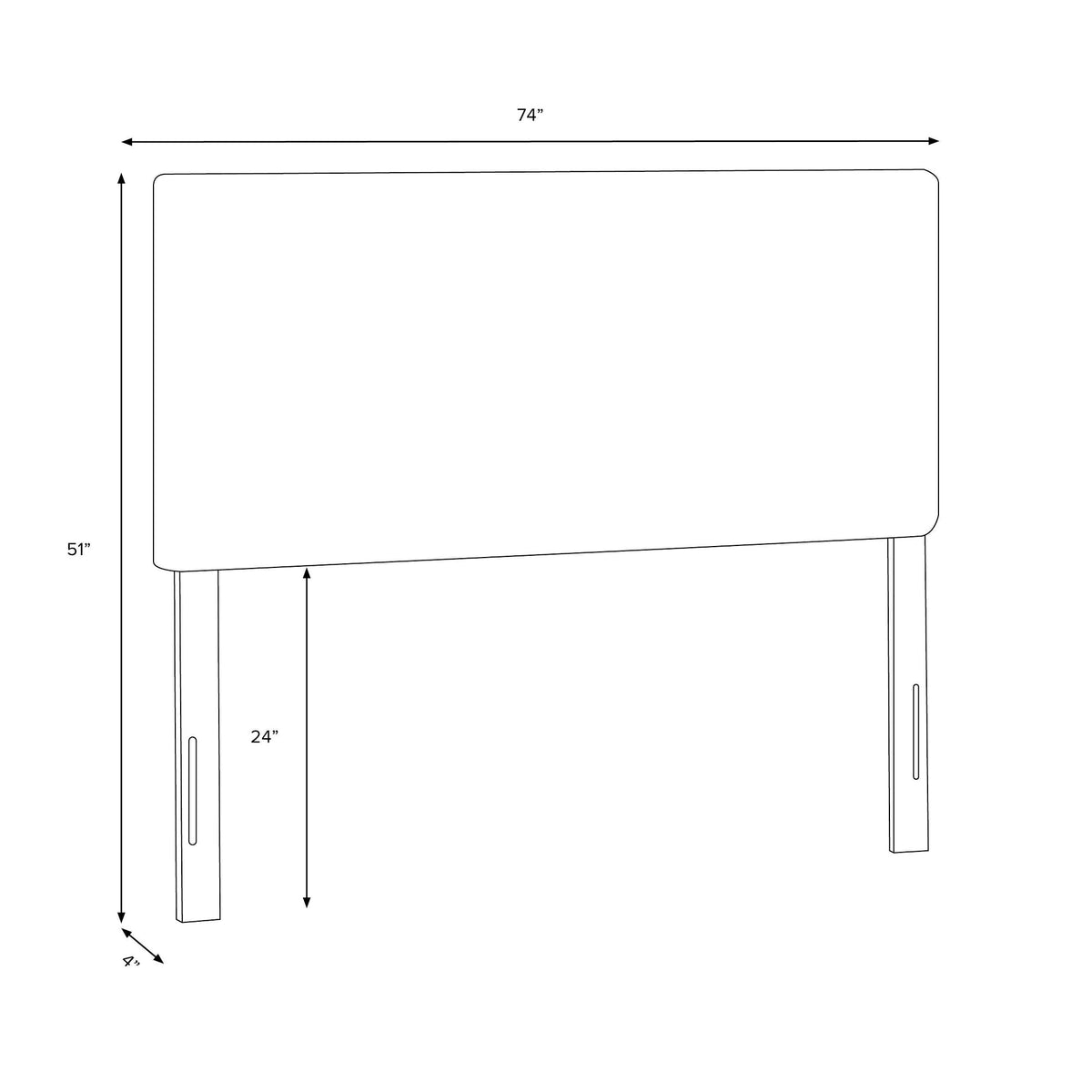 California King Velvet Headboard K244