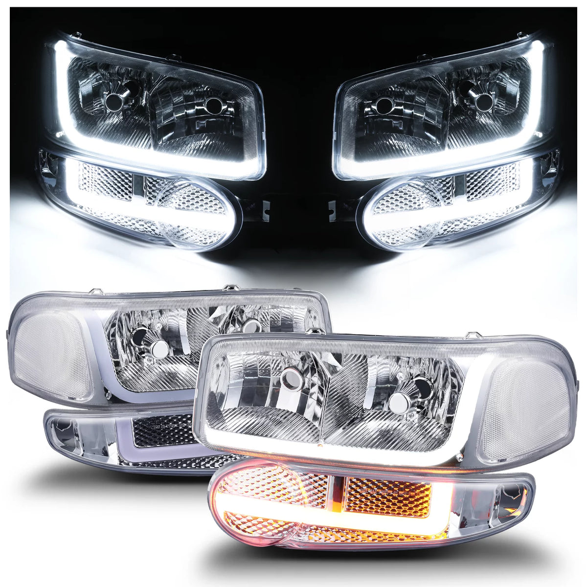 LED Tube DRL Headlights Assembly P91193