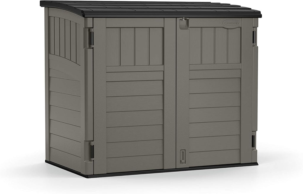 Natural Wood-Like Resin Horizontal Storage Shed W4306