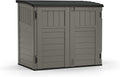 Natural Wood-Like Resin Horizontal Storage Shed W4306