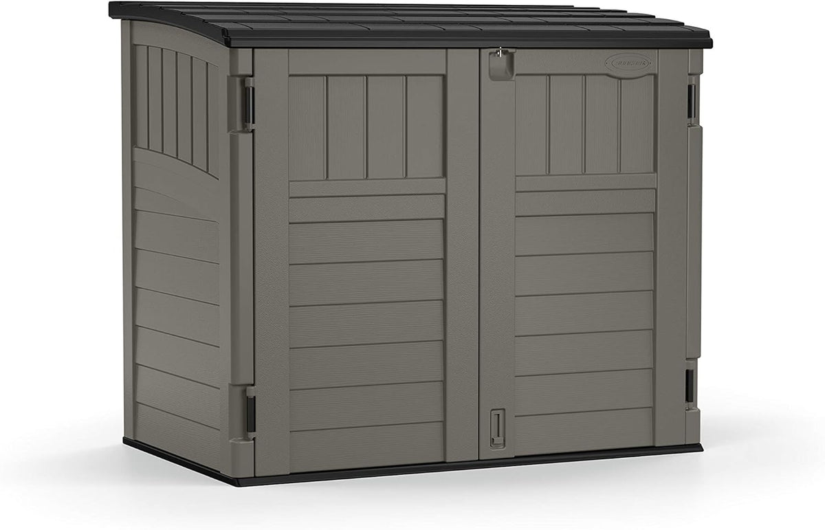 Natural Wood-Like Resin Horizontal Storage Shed W4306
