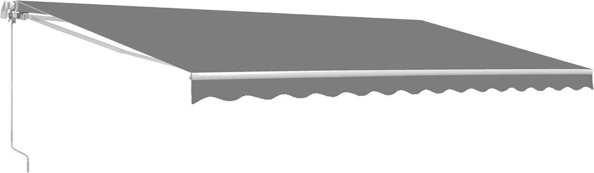 Red/White Stripe Retractable Motorized Patio Awning, 20' x 10' B4426
