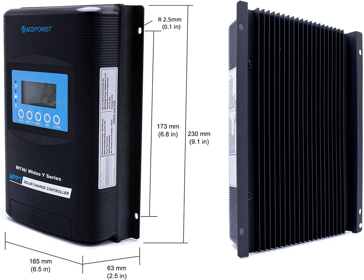 200 Watt Monocrystalline Solar Panel Kit with 30A MPPT LCD Charge Controller C875