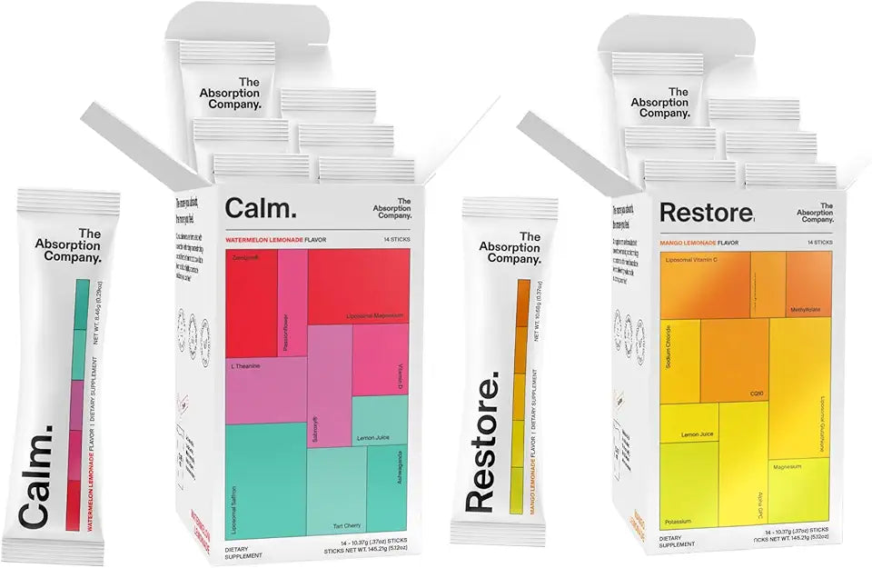 Watermelon Lemonade & Mango Lemonade Electrolyte Powder Packets 14 Sticks N5233