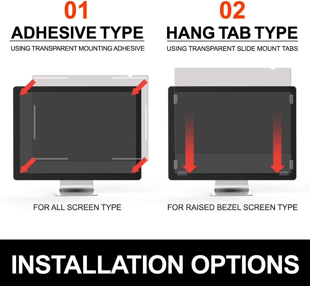 20 Inch Monitor Privacy Screen Filter for 4:3 Widescreen Display, Pack of 2 U4853