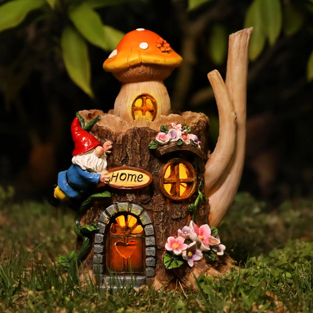 Garden Gnome Statue with LED Light G1299