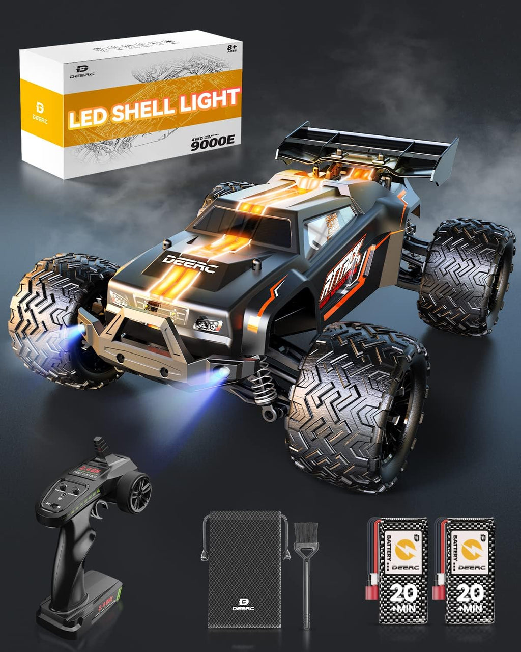 1:14 Scale 4WD Remote Control Monster Truck with LED Shell Light L96494