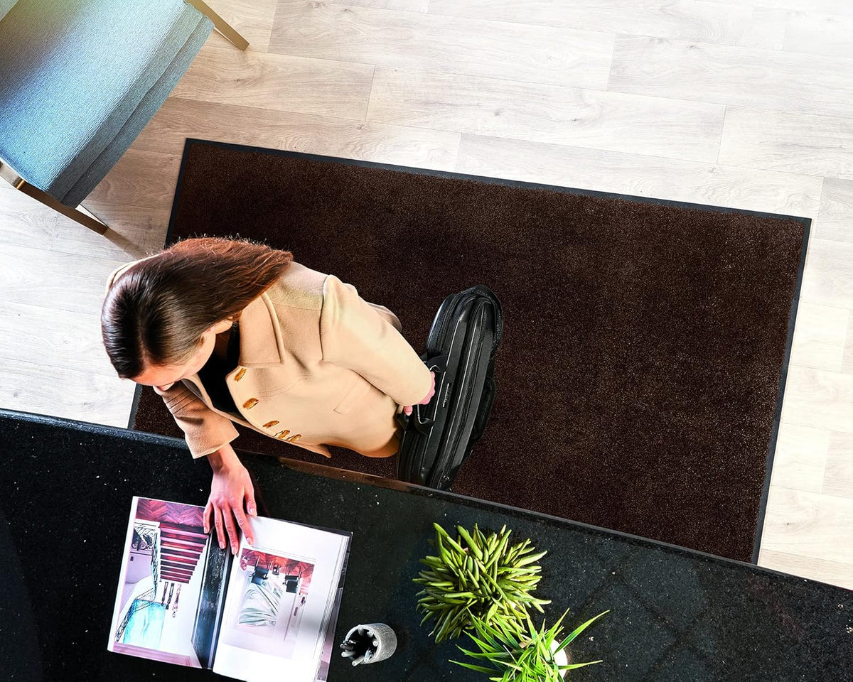 45 W x 95 L Navy Nylon Entrance Floor Mat with Rubber Backing G1045