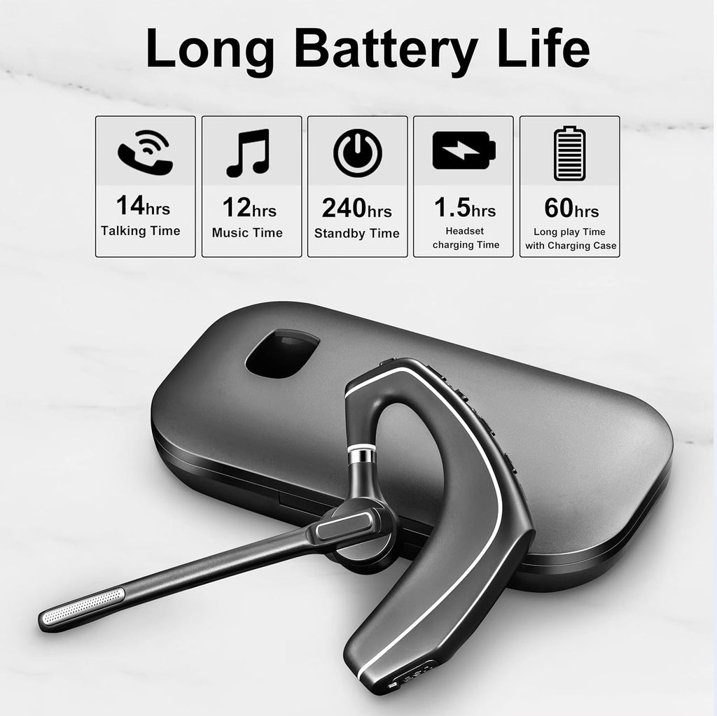 Wireless Bluetooth Headset with Charging Case, Noise Canceling Mic, Pack of 2 L979