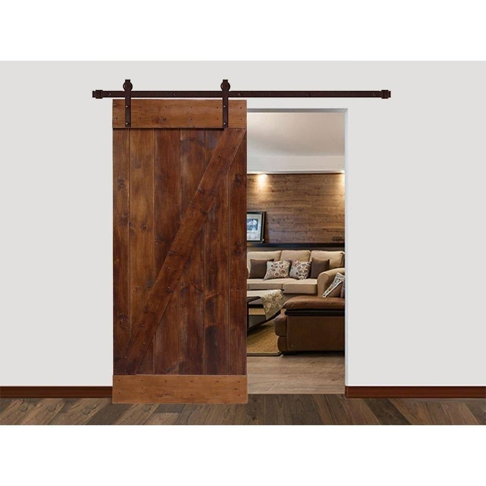 24 in. x 84 in. Knotty Pine Wood Interior Sliding Barn Door Slab Y8015