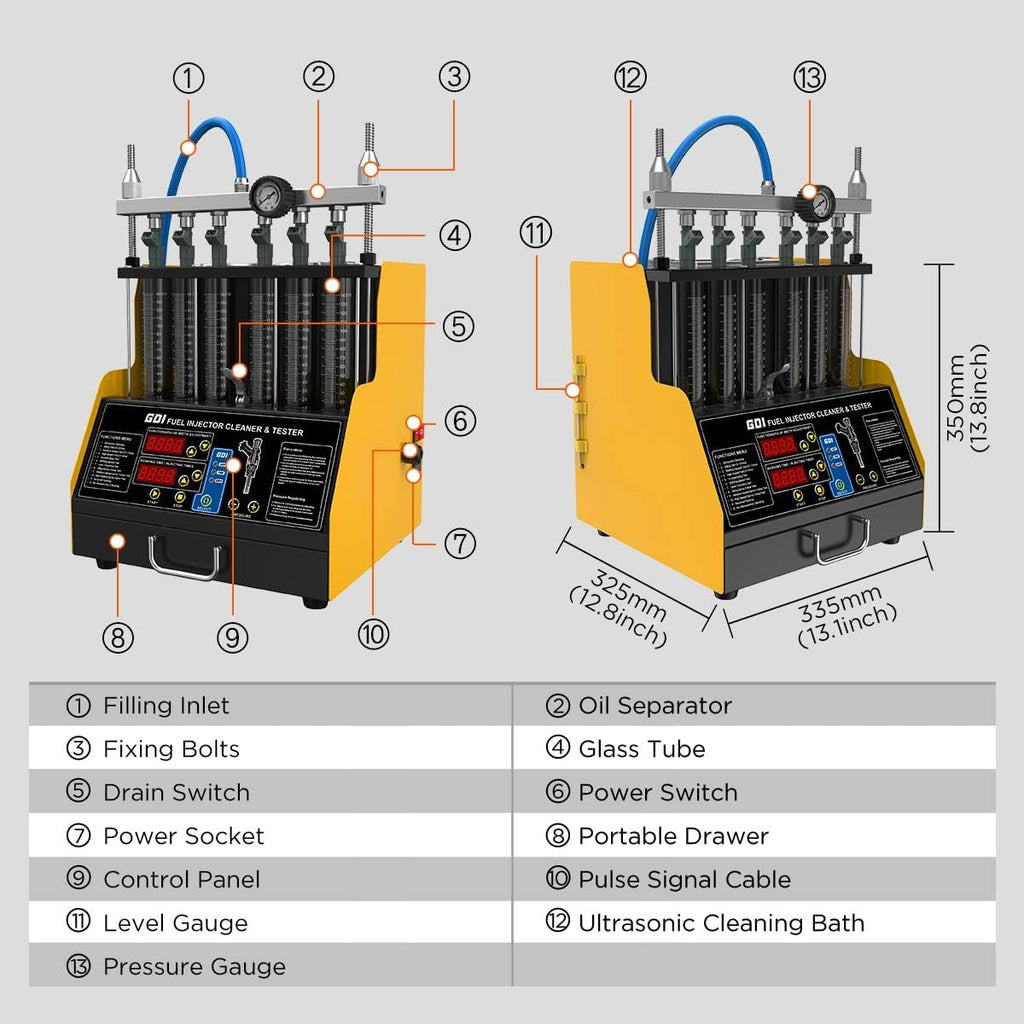 110V/220V Fuel Injector Cleaner & Tester T989