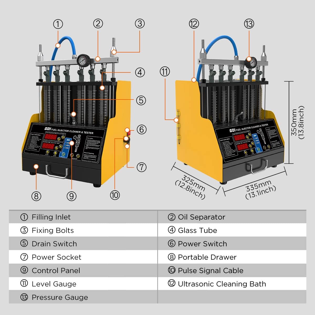 110V/220V Fuel Injector Cleaner & Tester T989