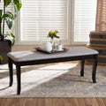 Gray/Black Wood Bench U77420
