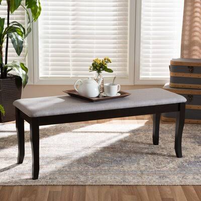 Gray/Black Wood Bench U77420
