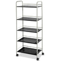 Black 5 Tiers Mesh Utility Cart I5964