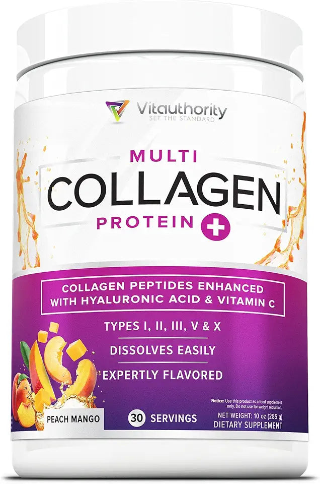 Hydrolyzed Collagen Peptides Powder with Hyaluronic Acid and Vitamin C H611