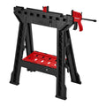 Polypropylene Folding Sawhorse with Bar Clamp E309281