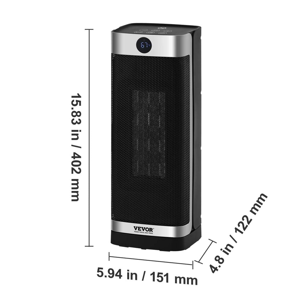 1500W Electric Fan Forced Portable Space Heater 16 in O726