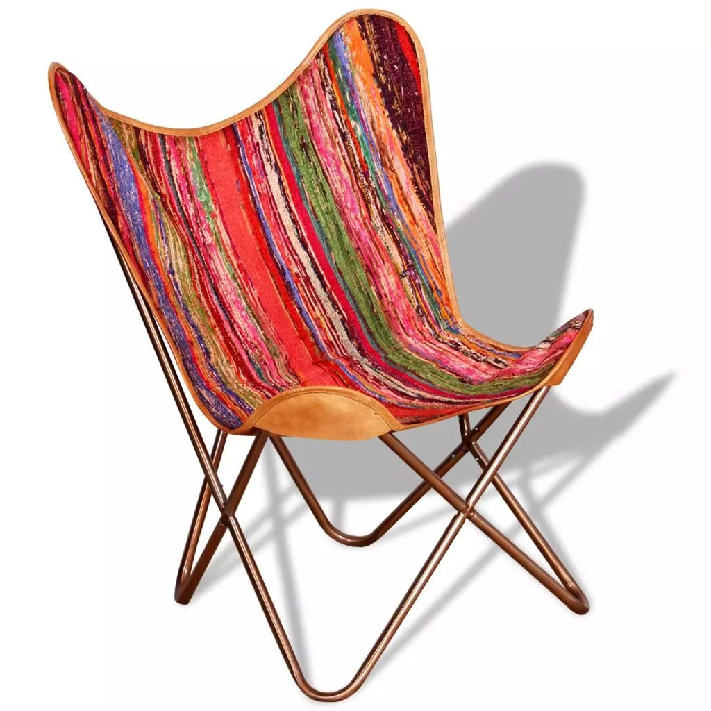 Butterfly Chair Multicolour Chindi Fabric R200