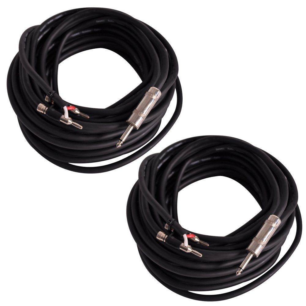 Pair of 100 Foot Pro Audio Speaker Cables E990039