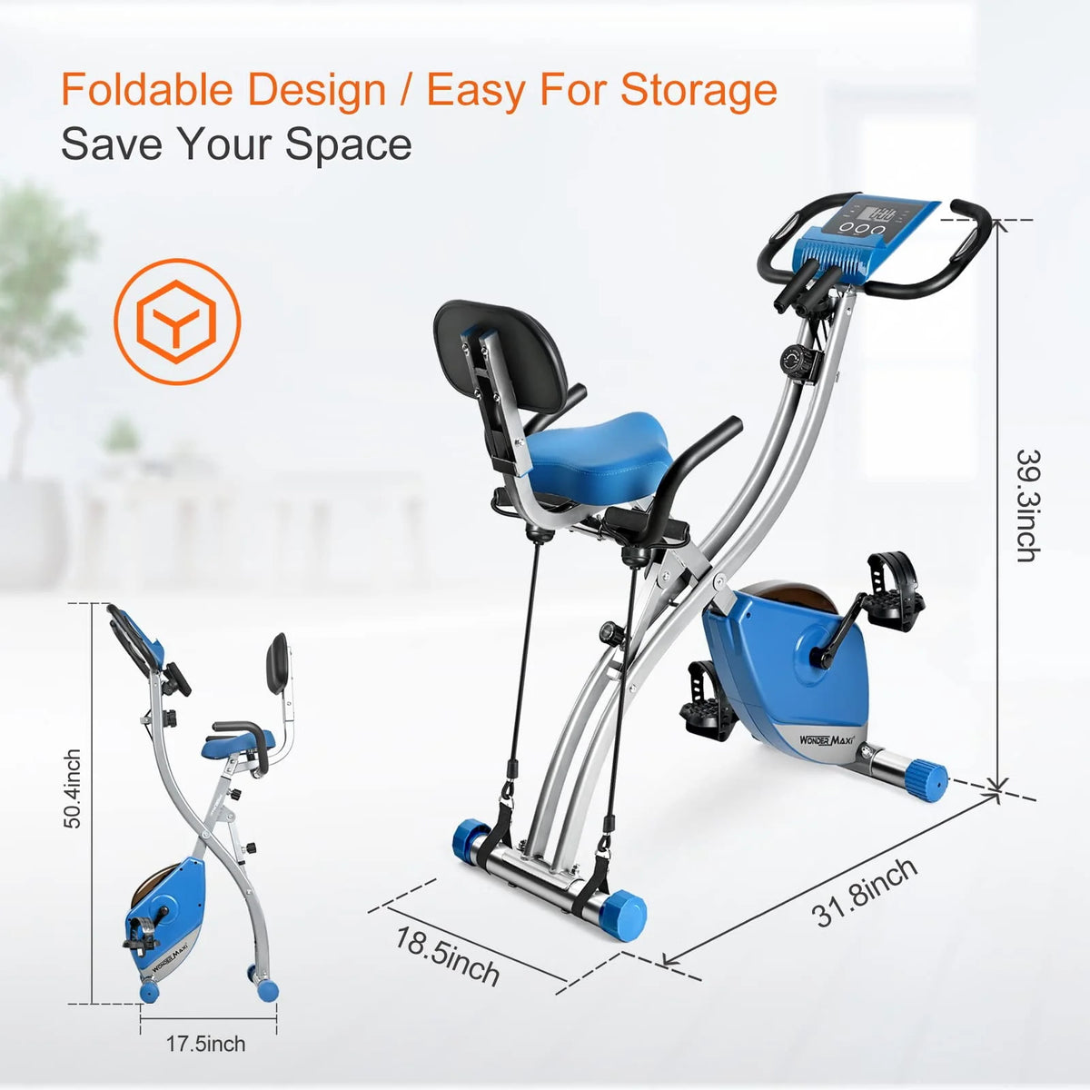 Folding Magnetic Exercise Bike C47117