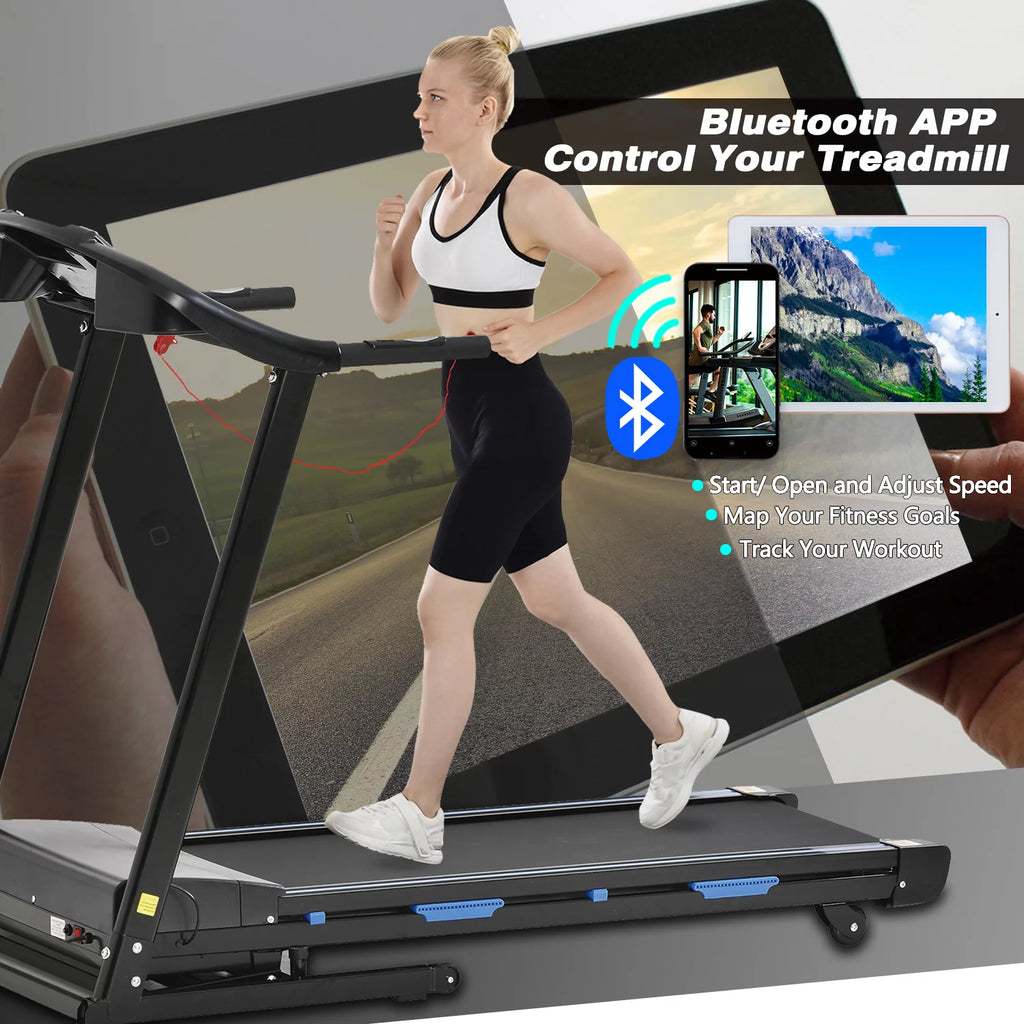 3.5HP Folding Electric Treadmill with Auto Incline B177