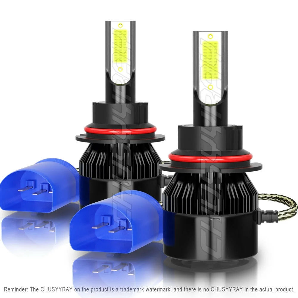 4PC LED Headlight Hi Lo Fog Light 6000K Bulbs A13034