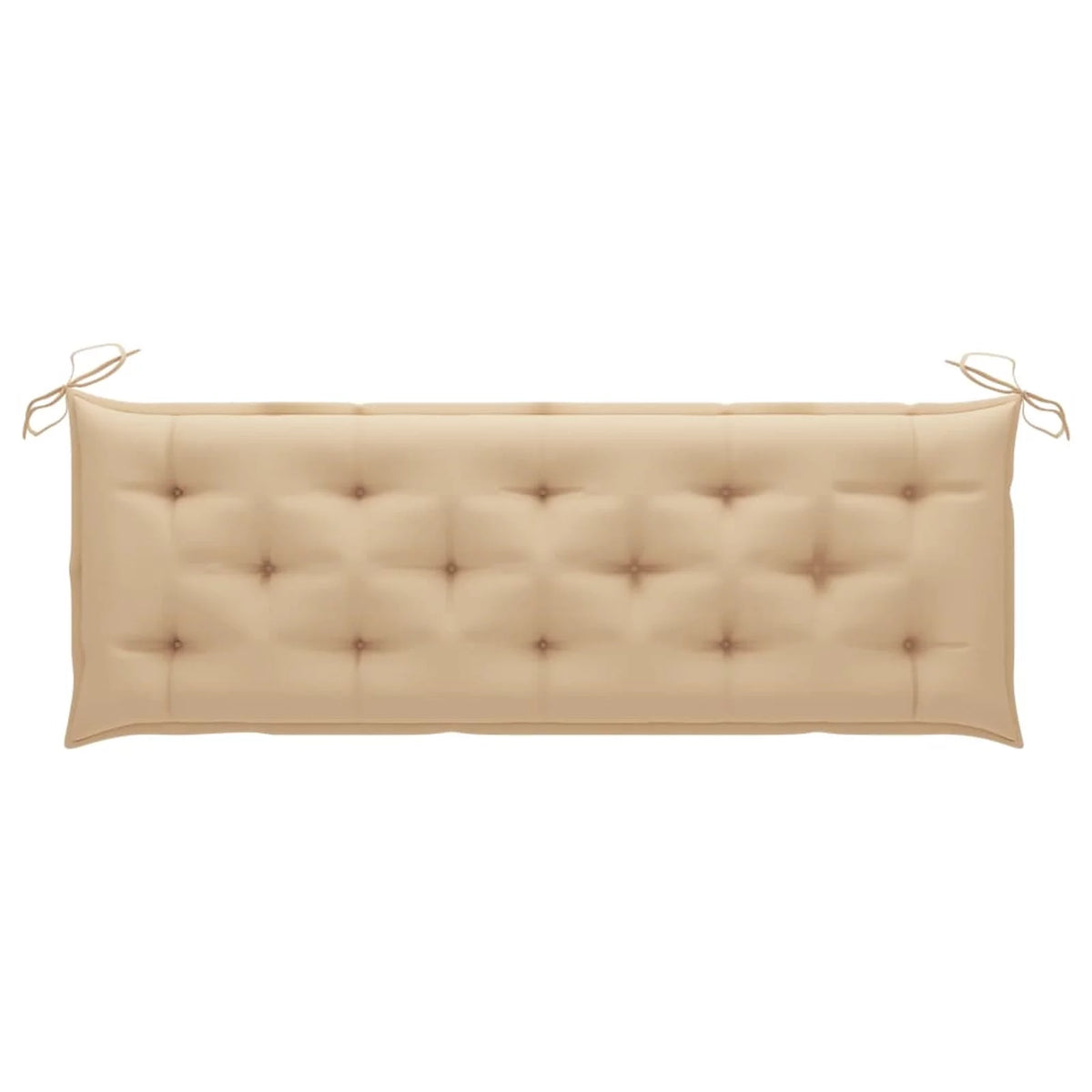 Beige Cushion Acacia Wood Garden Bench R90366