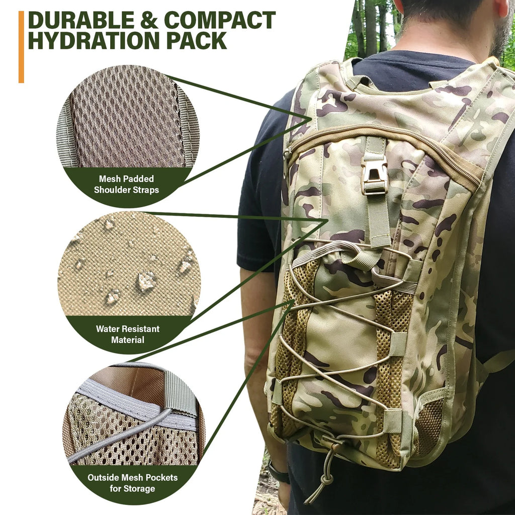 Camo Hydration Pack with 3L Water Bladder Z906140