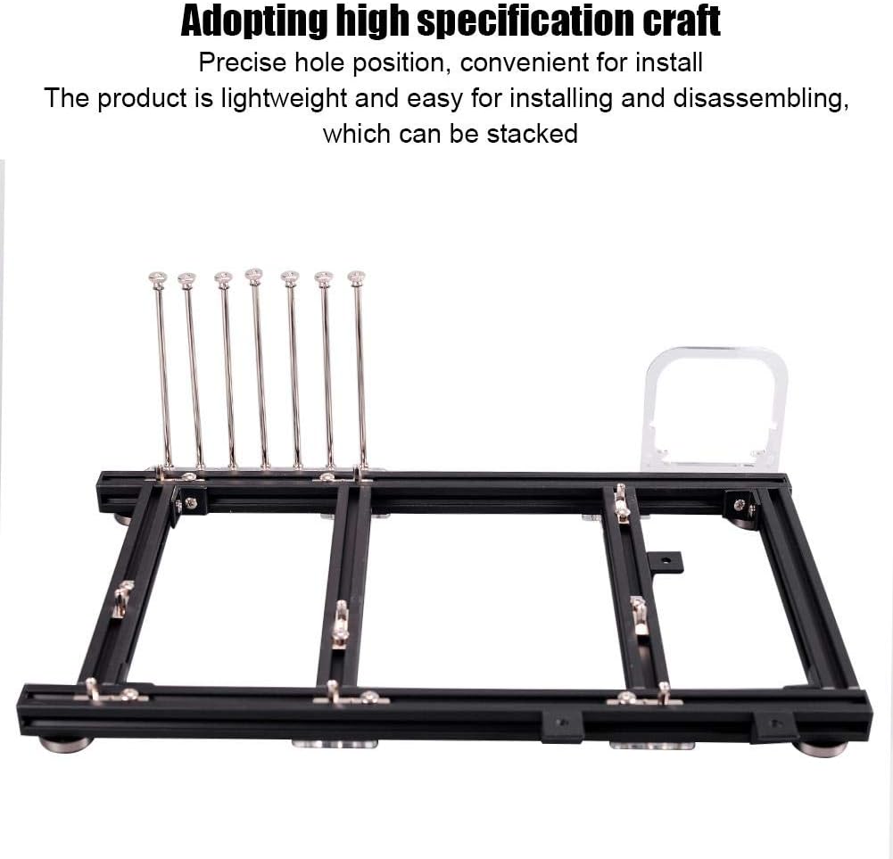 Black Aluminum Alloy ATX Open Air PC Test Bench Case K8914