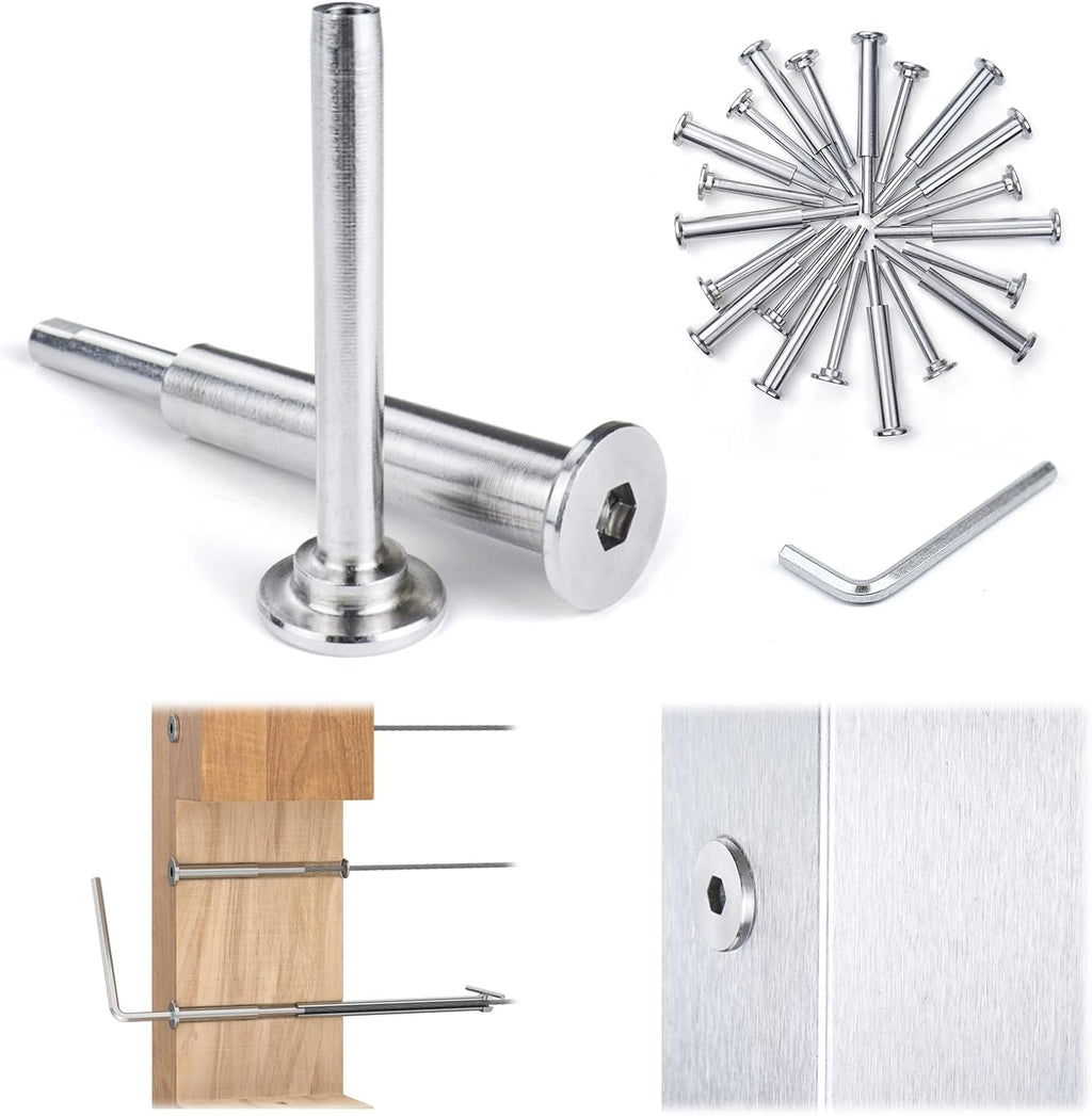 10Pair Invisible Cable Railing Kit T316 Stainless Steel C950476