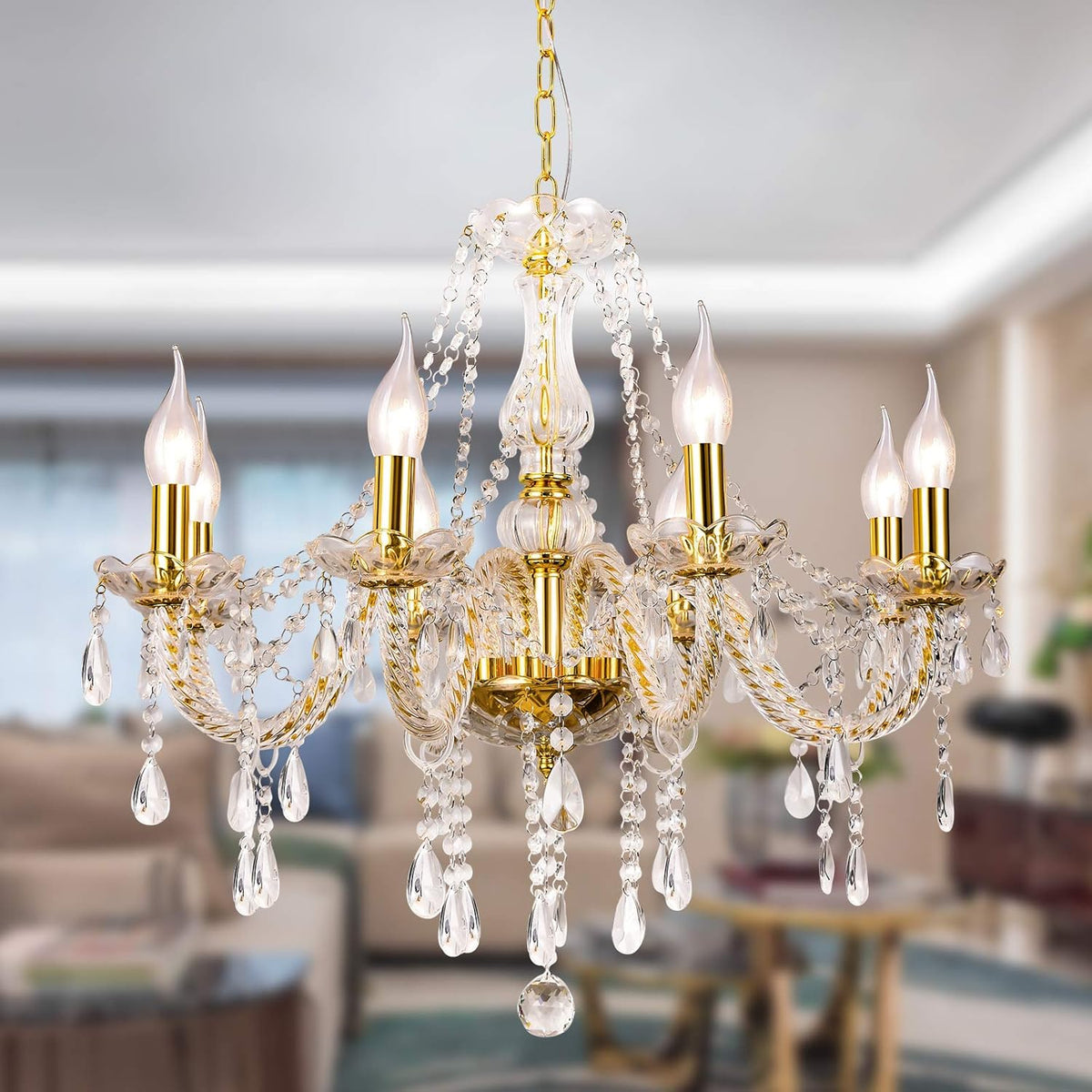 10 Lights K9 Crystal Chandelier E689