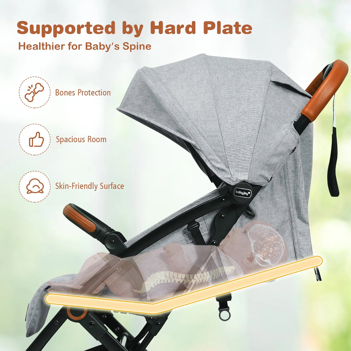 Lightweight Aluminium Baby Stroller with Net Y675