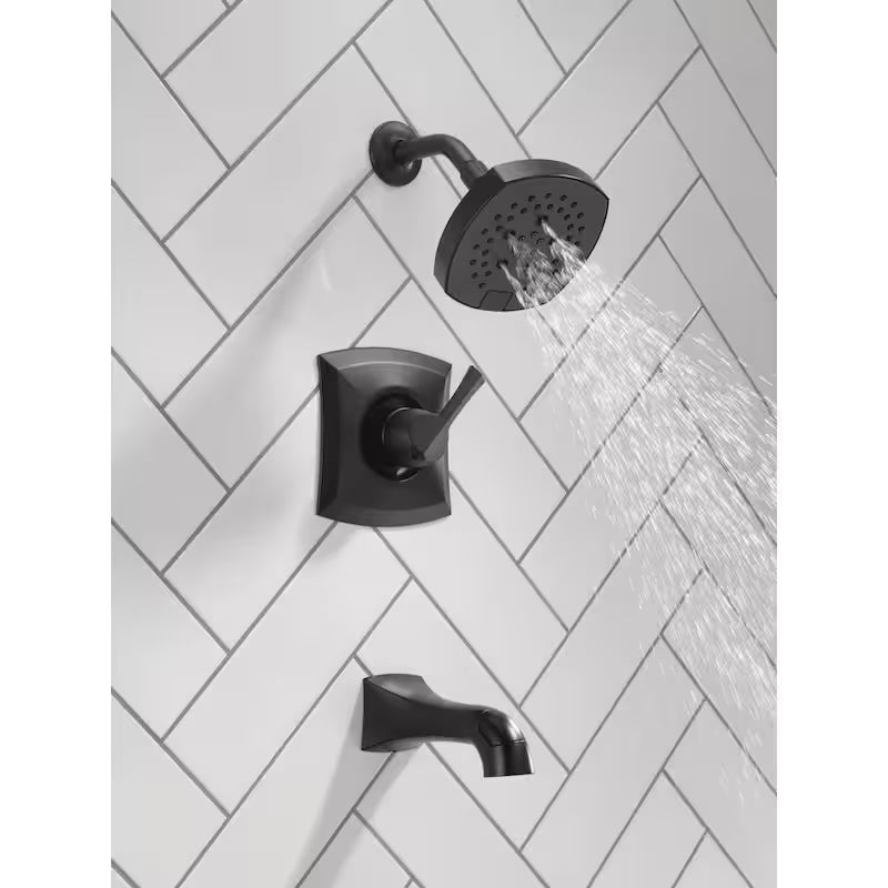 Single-Handle 5-Spray Tub and Shower Faucet Matte Black Q327