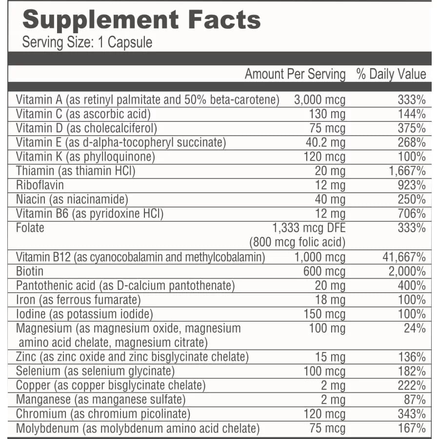 6-Month Supply Bariatric Multivitamin Capsules and Calcium Citrate Soft Chews O92721