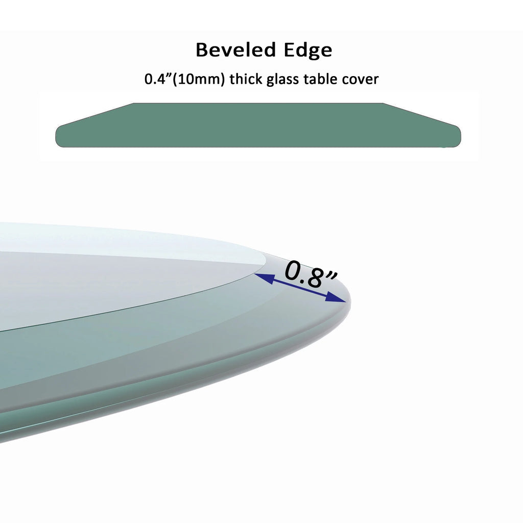 40'' Round Clear Tempered Glass Table Top N661050