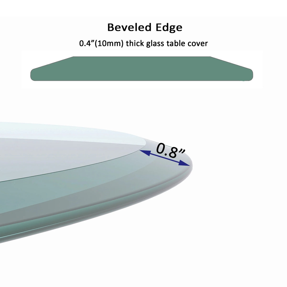 40'' Round Clear Tempered Glass Table Top N661050
