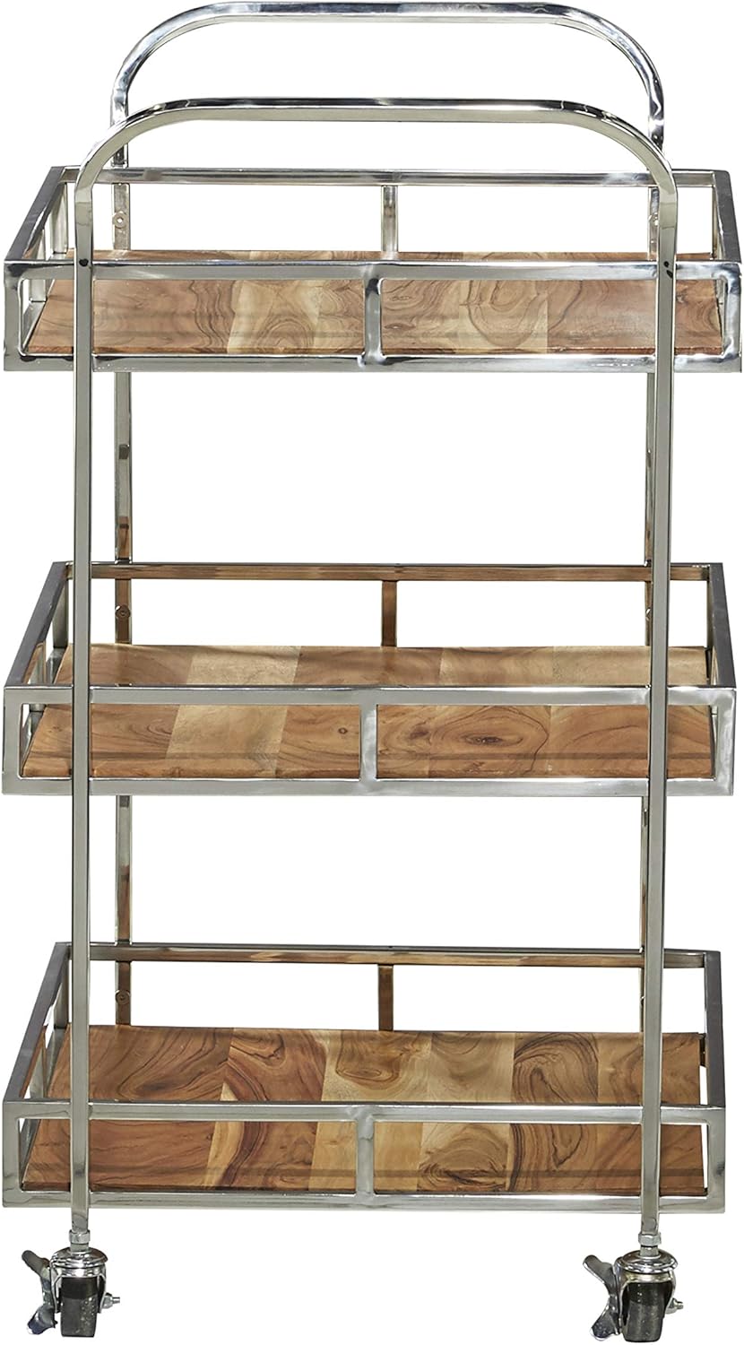 Multi Colored Stainless Steel Bar Cart C194