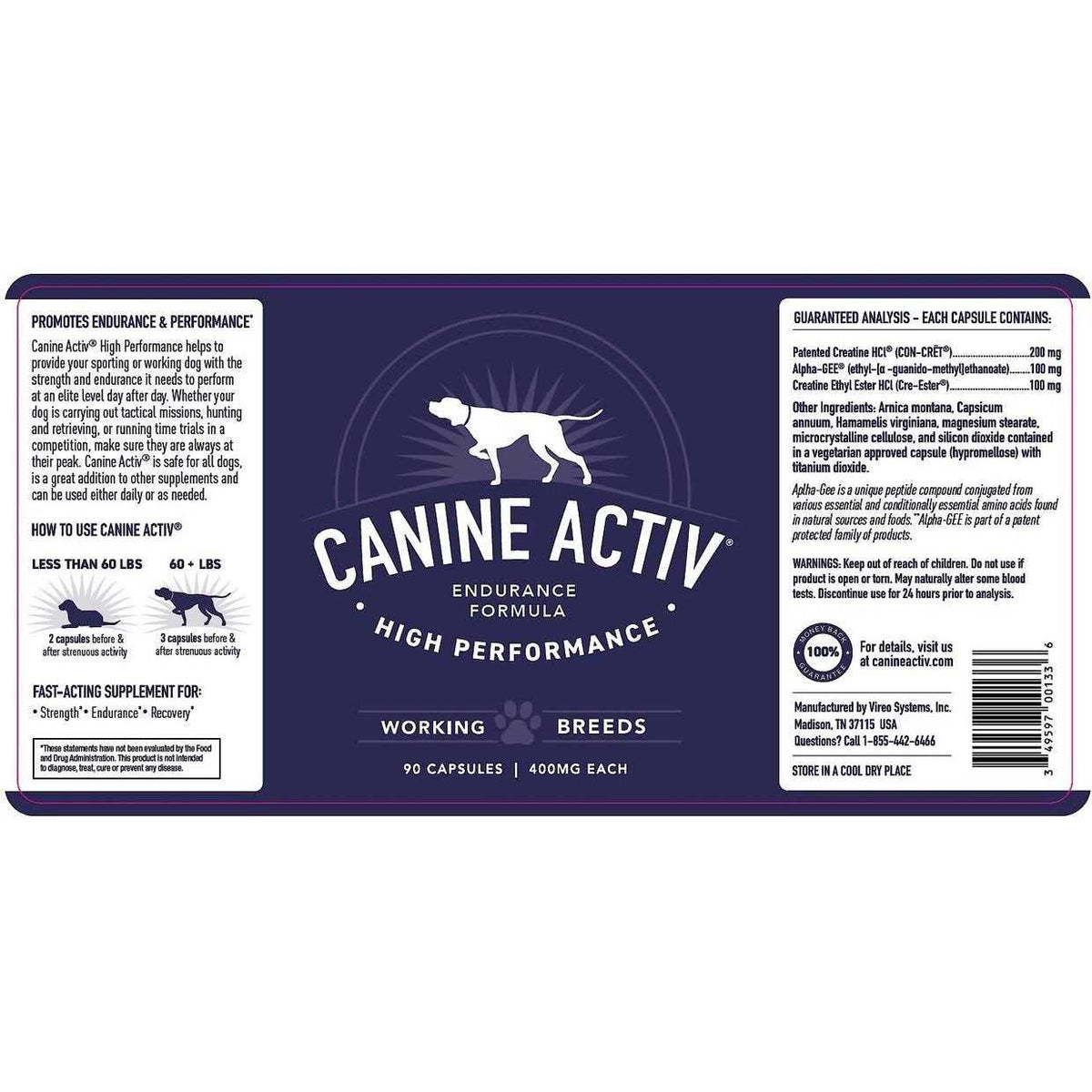 Canine Activ High Performance Pet Supplies G352