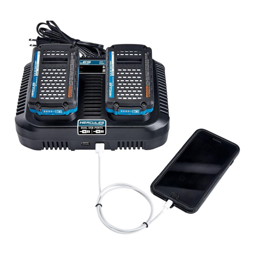 20/12V Lithium-Ion Multi-Voltage Dual-Port Charger with Dual USB N5177