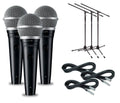 3-Pack Mic and Stand Kit S496