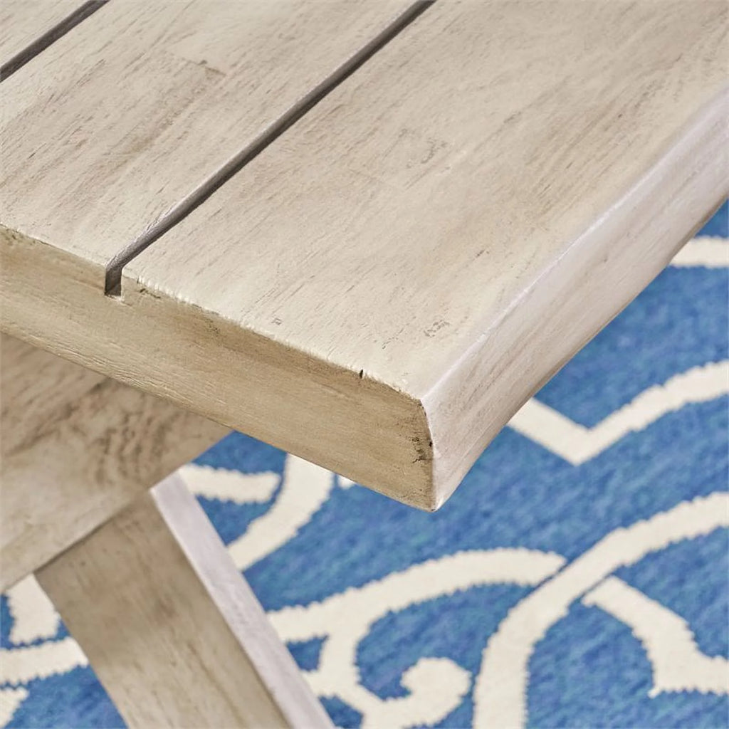 Light Gray Acacia Wood Outdoor Side Table E668