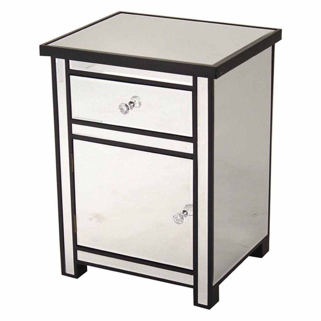 1 Drawer 1 Door Black Accent Cabinet J659159