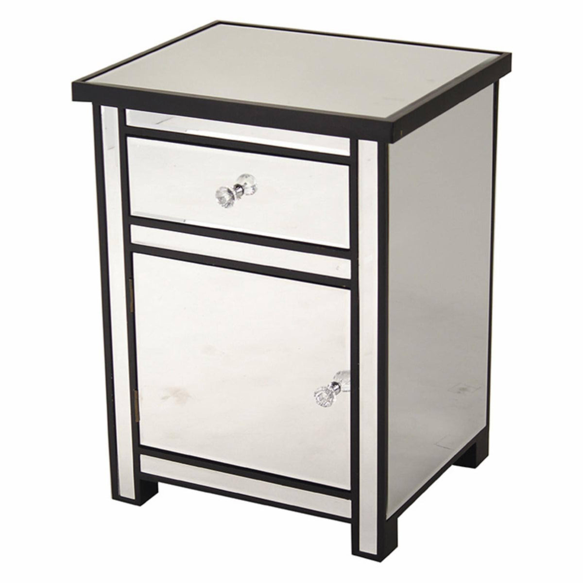 1 Drawer 1 Door Black Accent Cabinet J659159